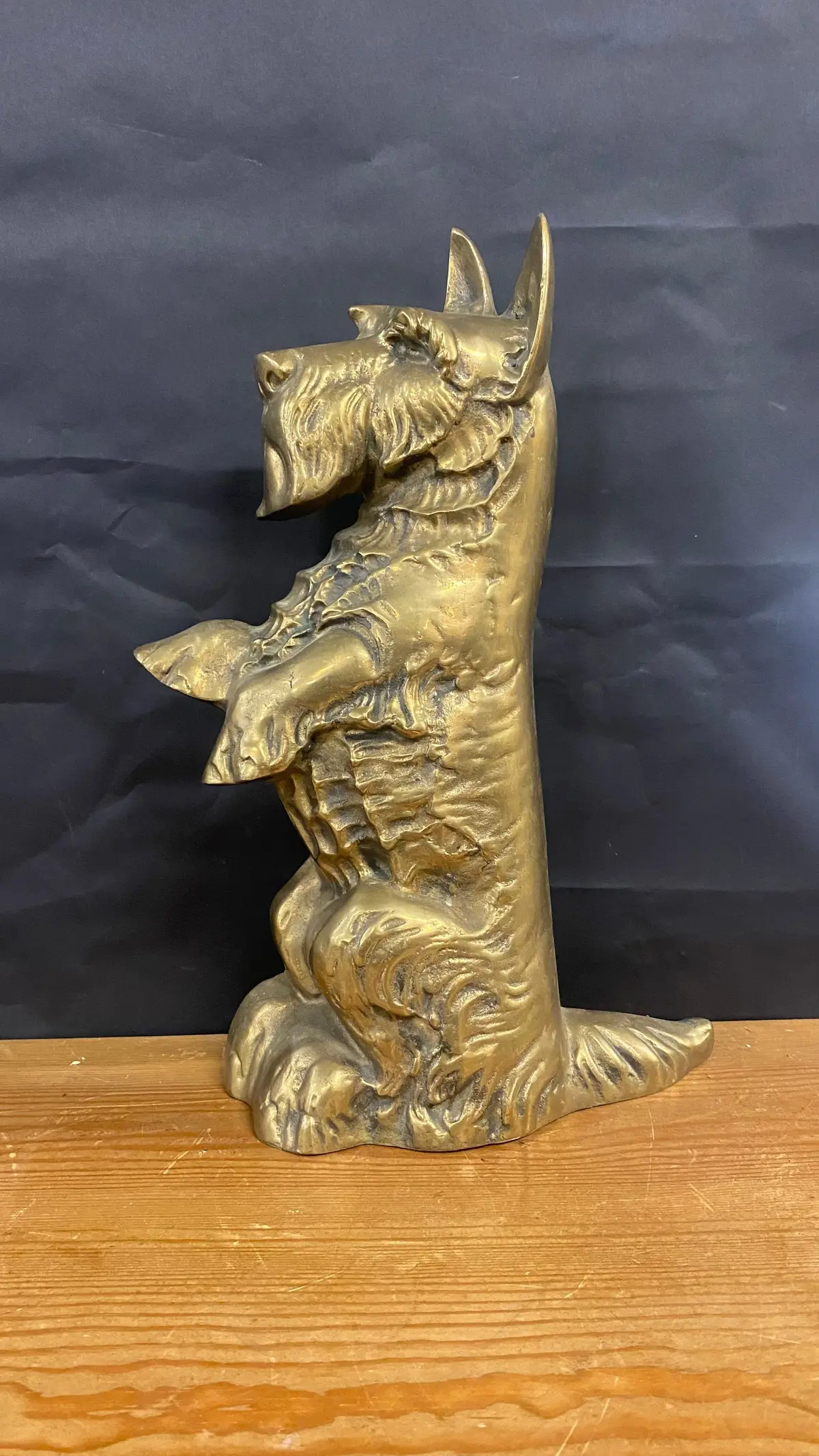 Brass Standing Scotty Doorstep 1