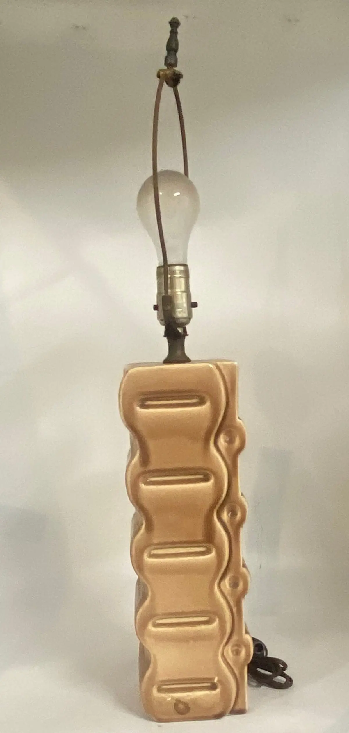 Rectangular Brown Mid-Century Lamp 1