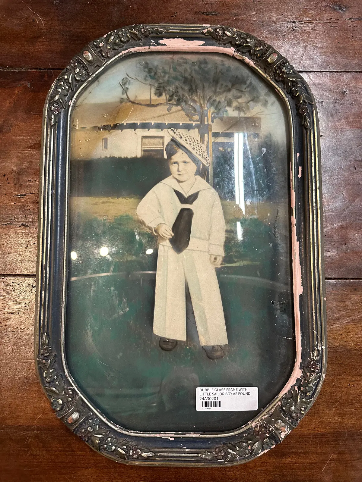 Bubble Glass Frame With Little Sailor Boy As Found 1