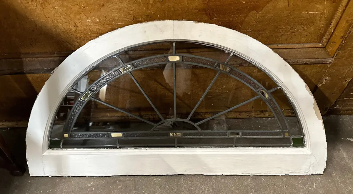 Leaded Glass Arched Transom 1
