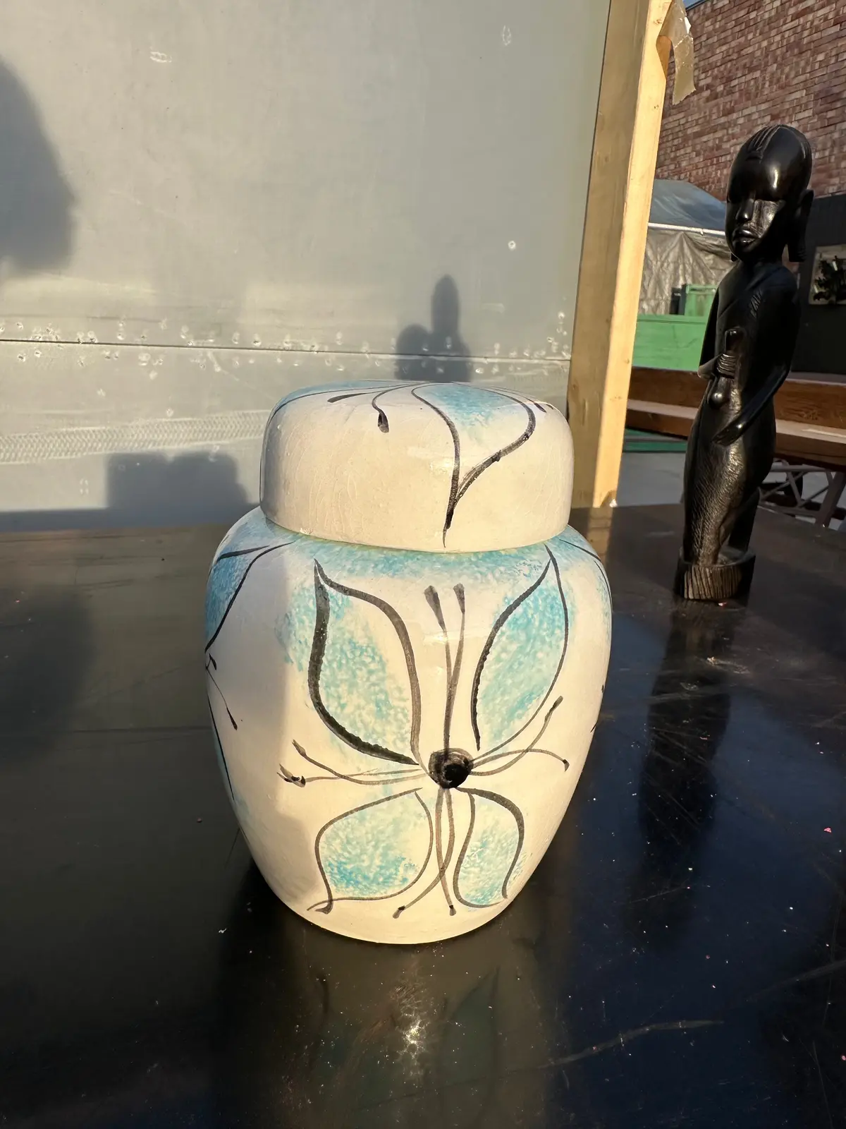 Mid Century Small Ginger Jar 1