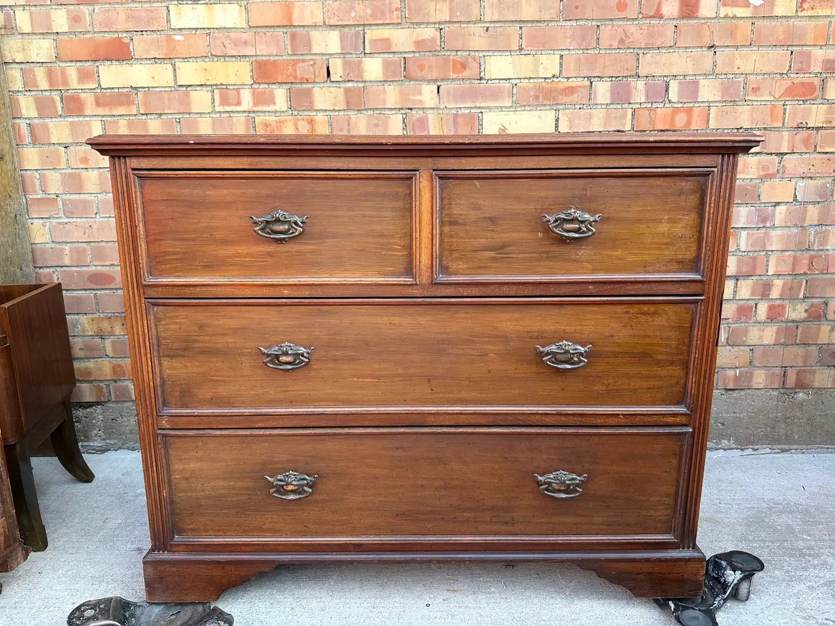 Art Nouveau Handled Mahogany Chest 1