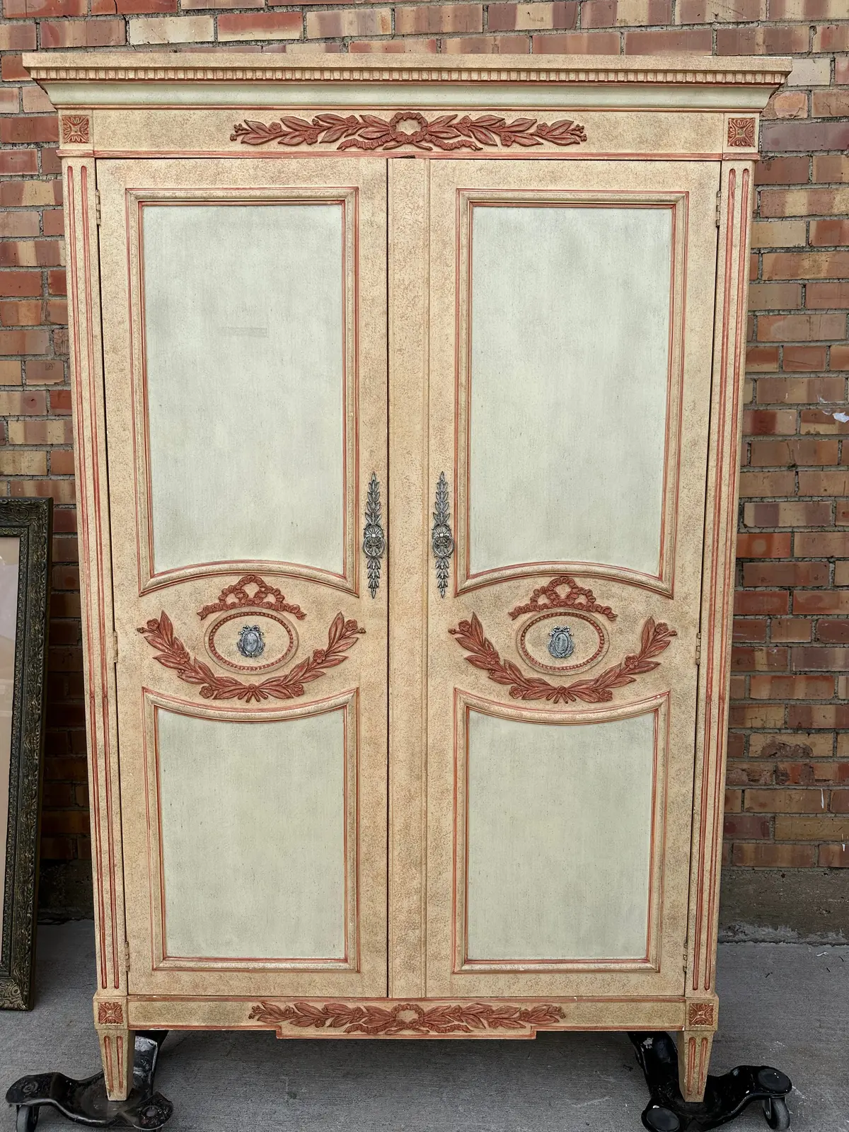 Small Louis Xvi Style Armoire Not Old Painted 1