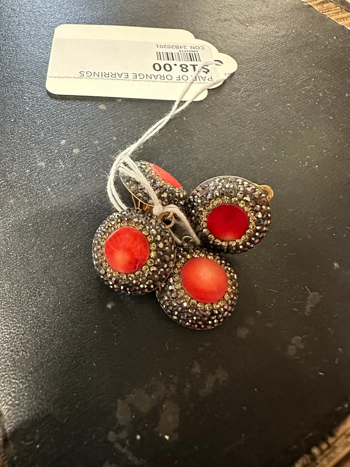 Pair Of Orange Earrings 1
