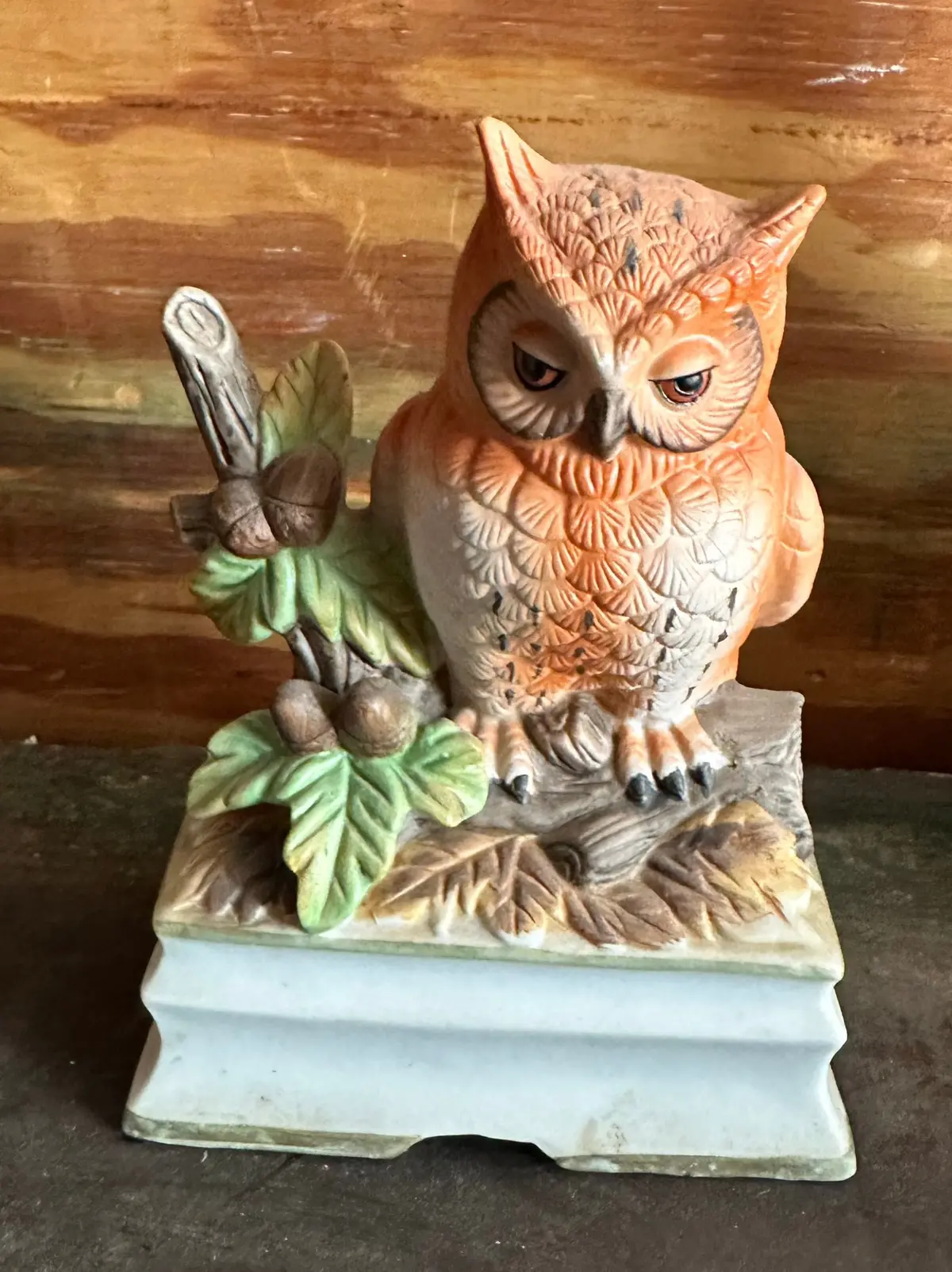 Orange Owl Musical Box As Found 1