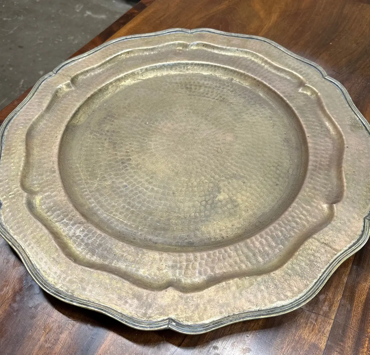 Hammered Copper And Brass Tray 1