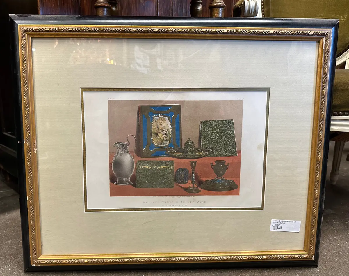 Chromo Litho Print With Writing Table 1