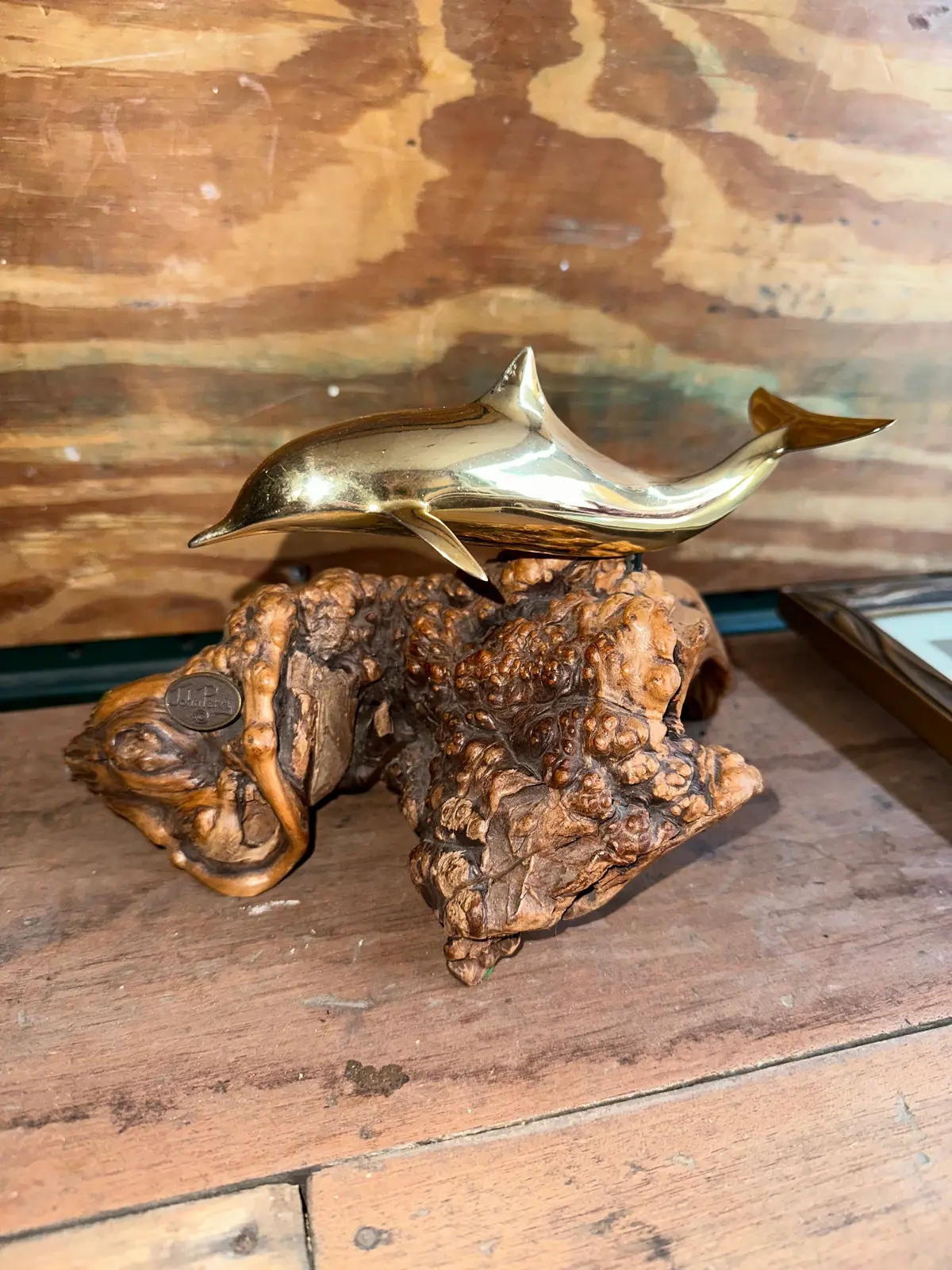 Mounted Brass Porpous 1