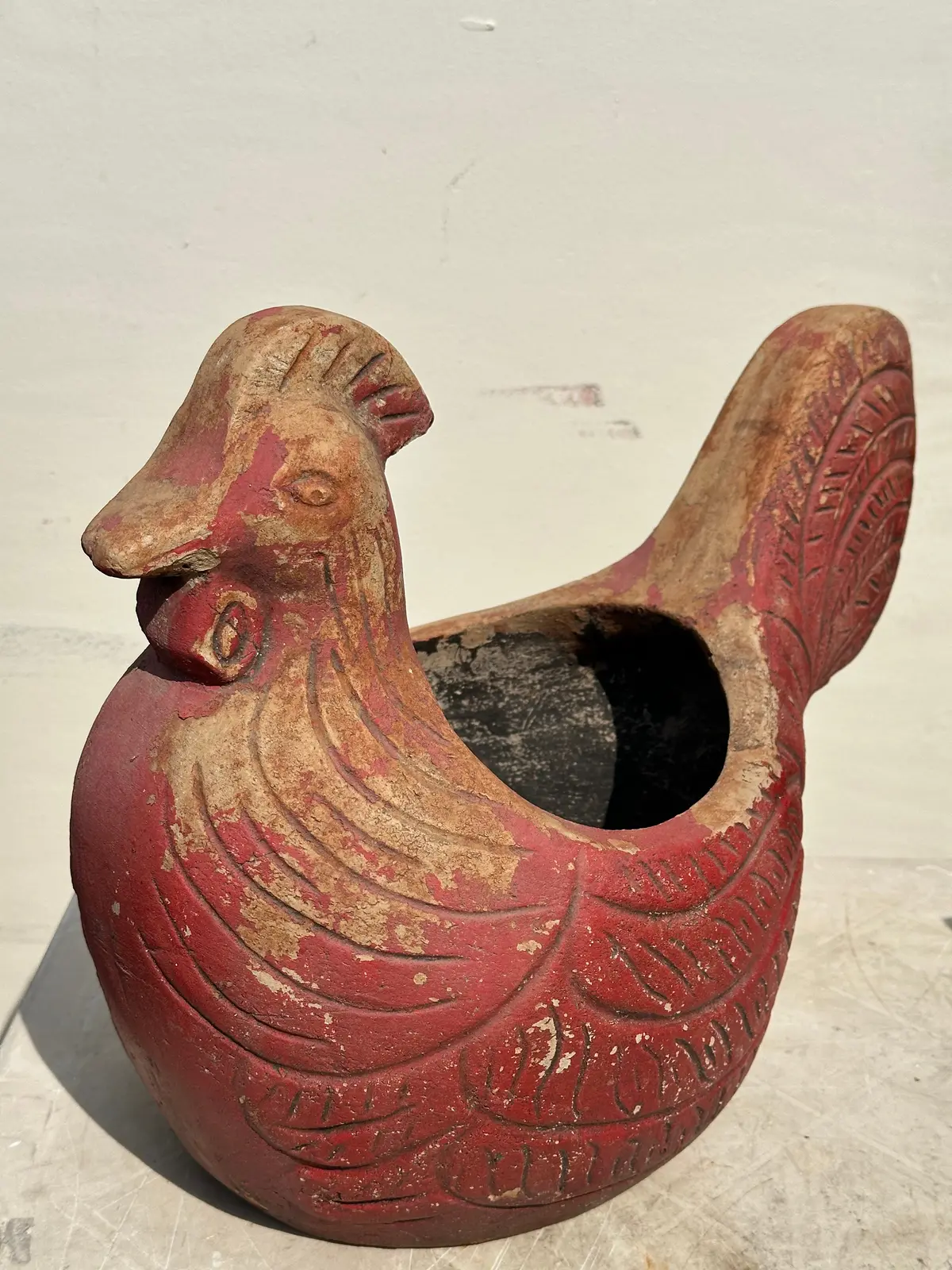 Red Chicken Planter 1