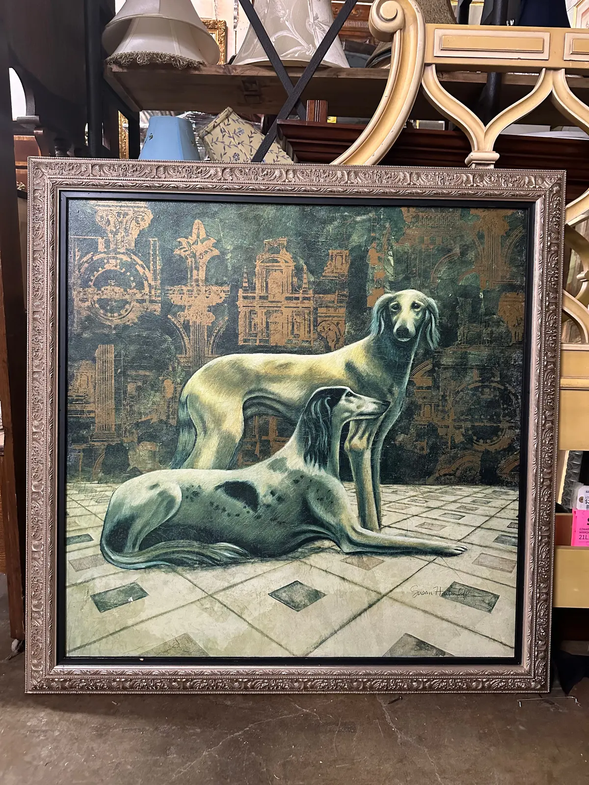 Silver Framed Dog Giclee 1