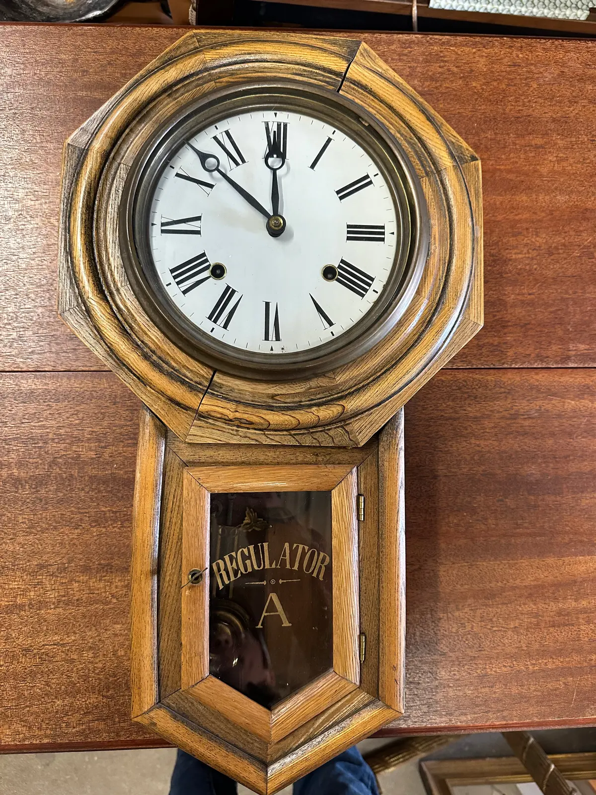 Walnut Regulator Wall Clock 1