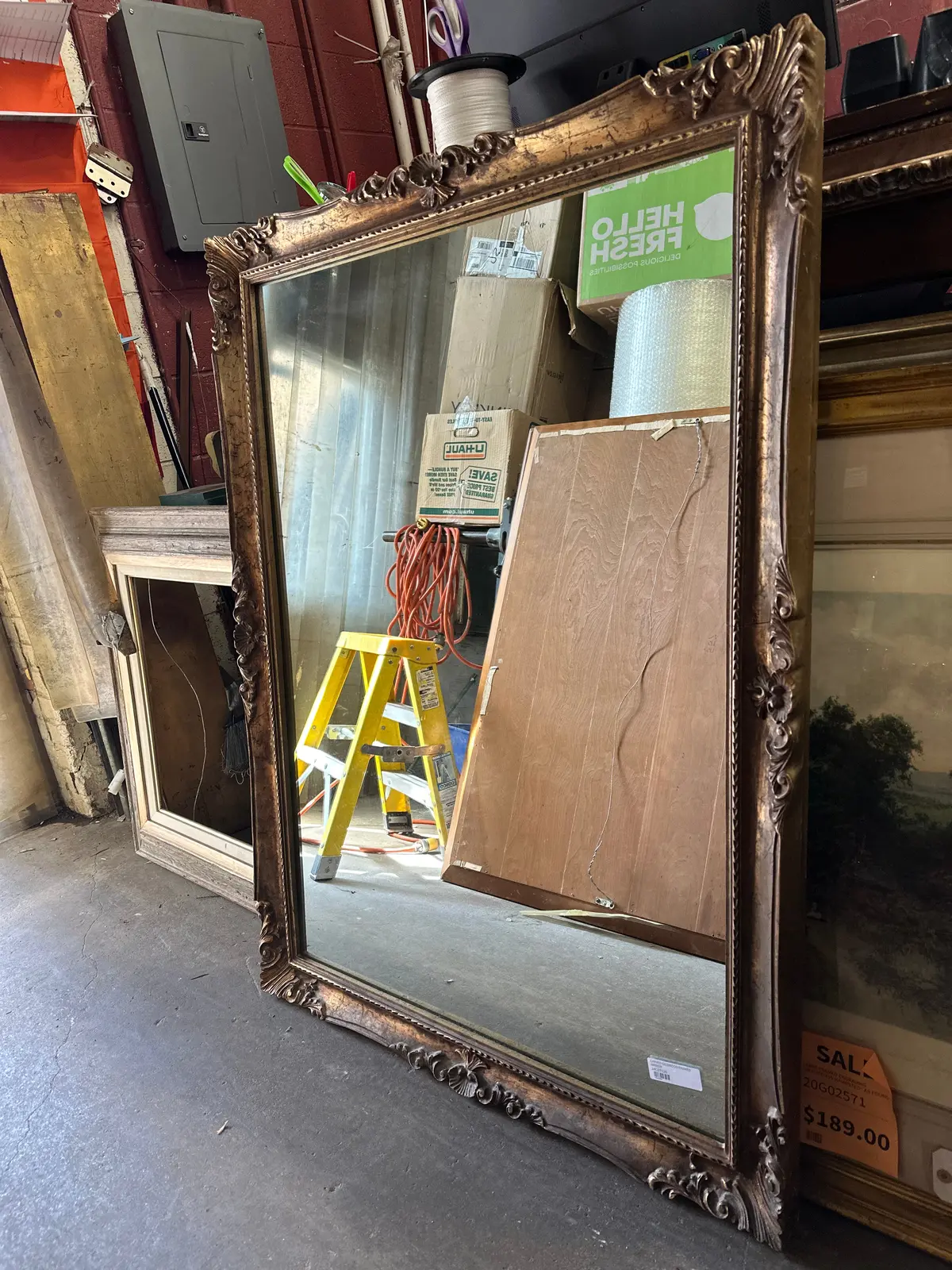 Carved Gildwood Framed Mirror 1