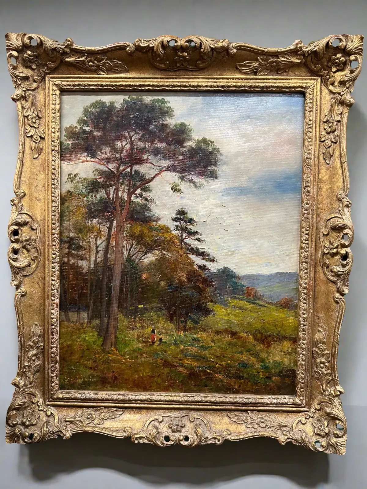 Small Vertical Dutch Landscape Oil Painting By Ernest Parton 1