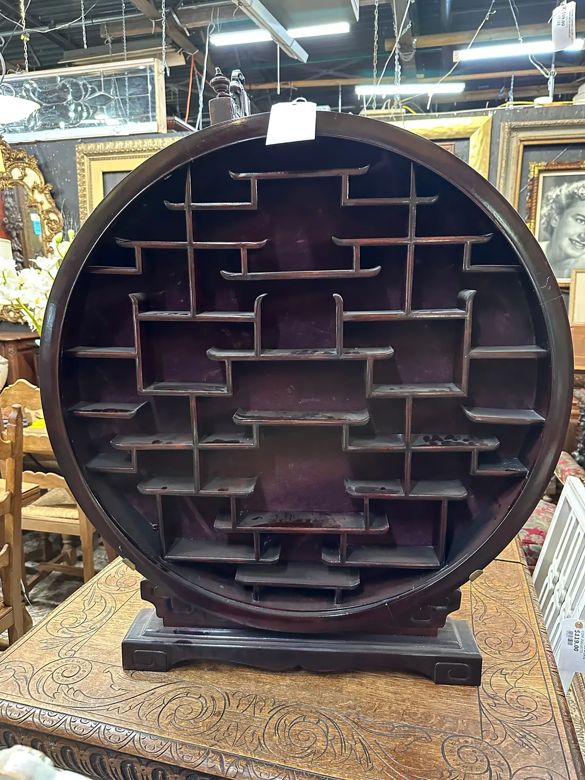 Round Open Front Curio Shelf 1