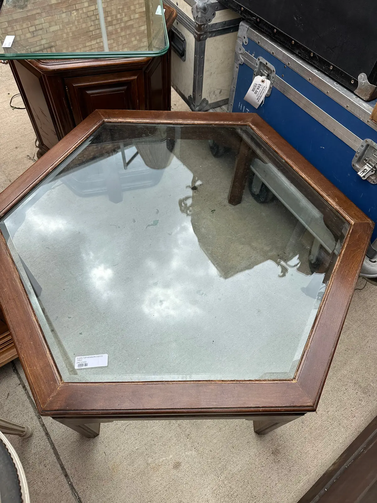 Glass Top Hexagon Coffee Table 1