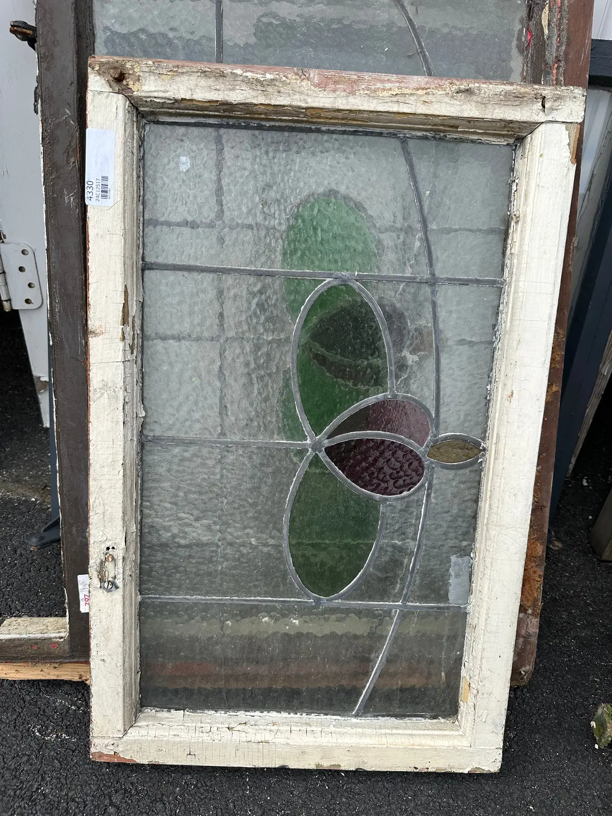 Small Transom Floral As Found 1