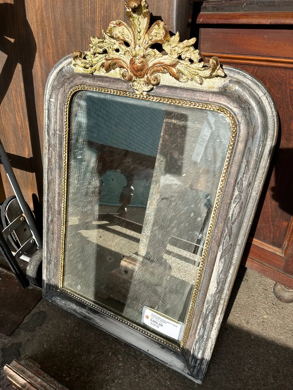 Silver And Gold Guilt Louis Phillippe Mirror 1