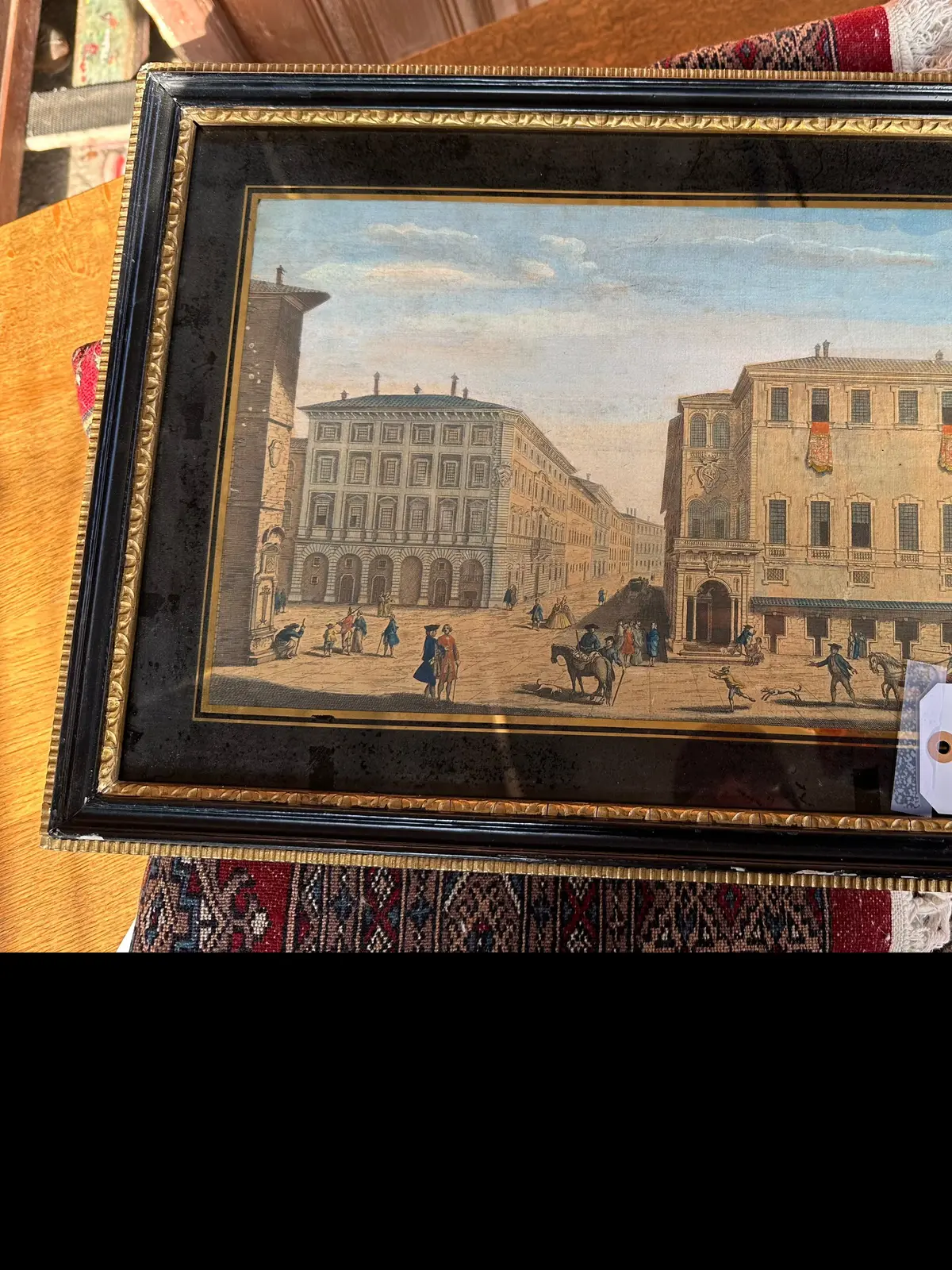 English Print Of Florence Italy In Black Frame 1