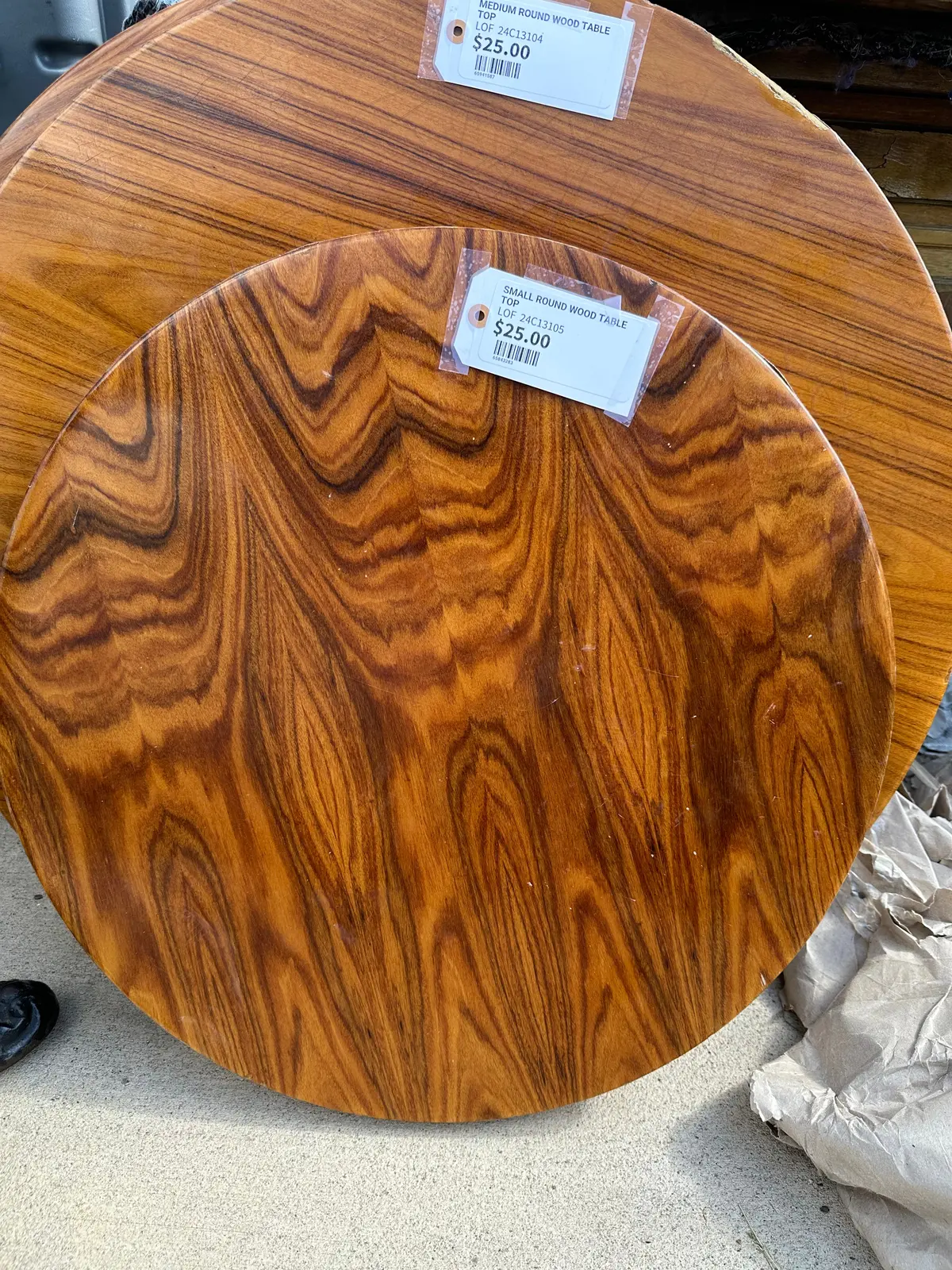 Small Round Wood Table Top 1