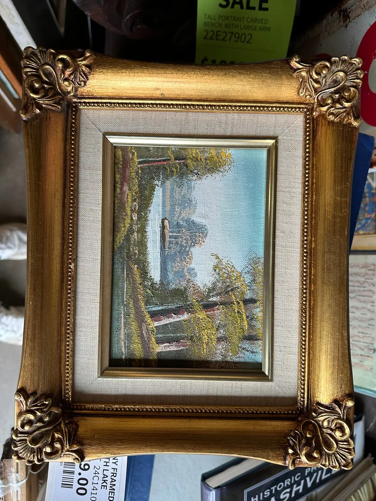 Tiny Framed Landscape With Lake 1