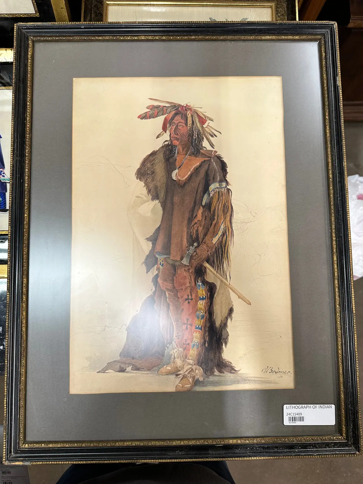 Lithograph Of Indian 1