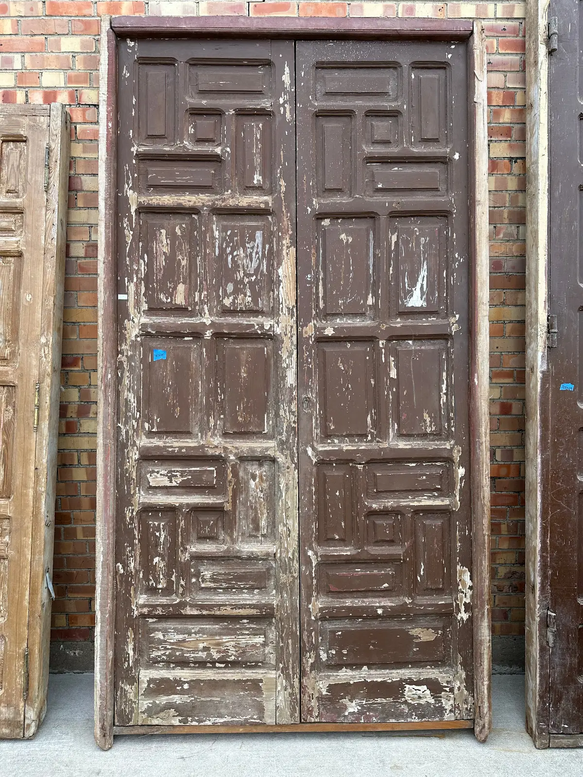 Huge Brown Painted Door Set 1