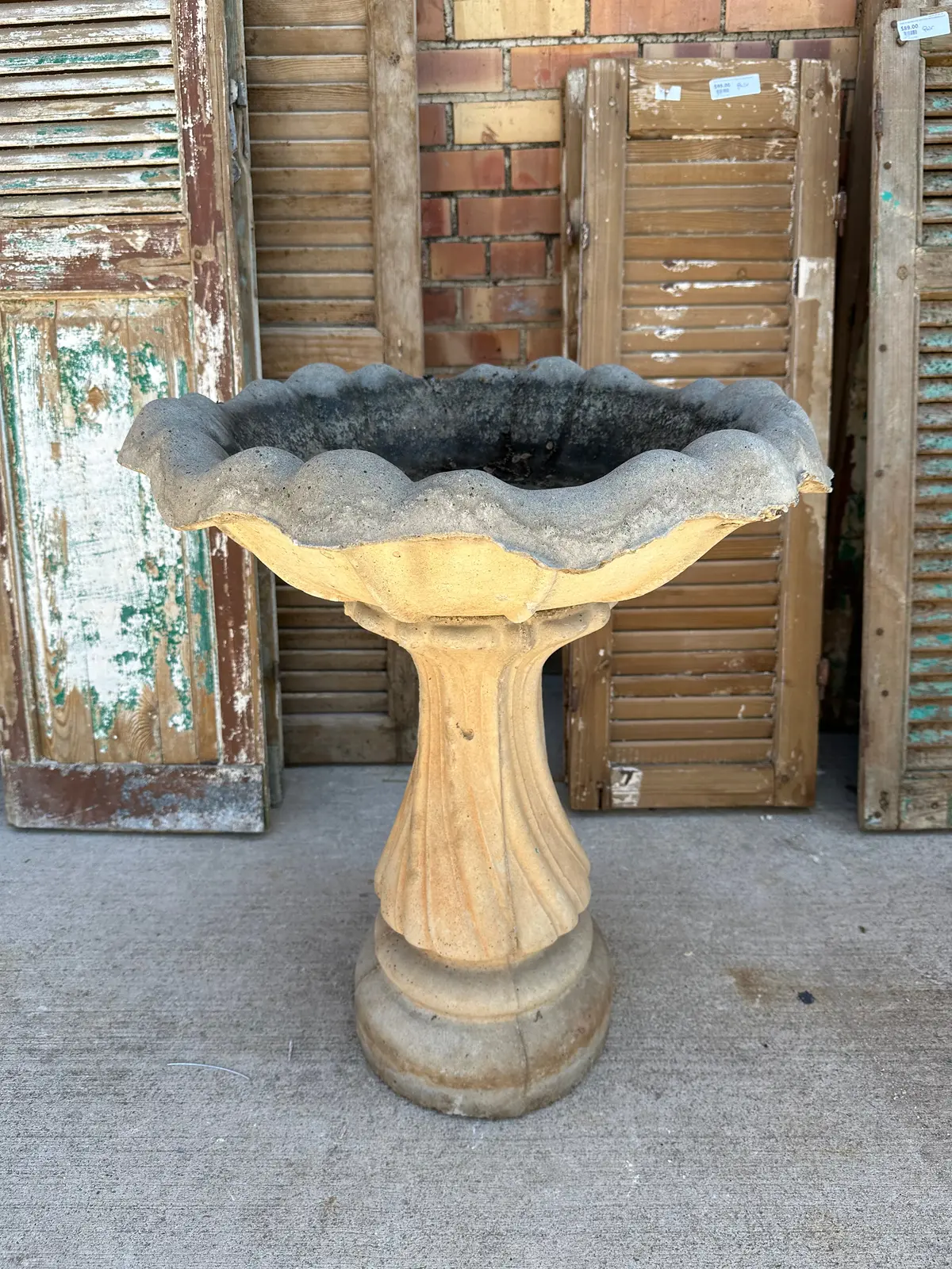 Small Concrete Bird Bath 1