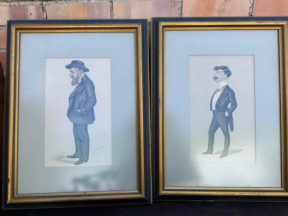 Pair Gentlemen Cartoons By Spy 1