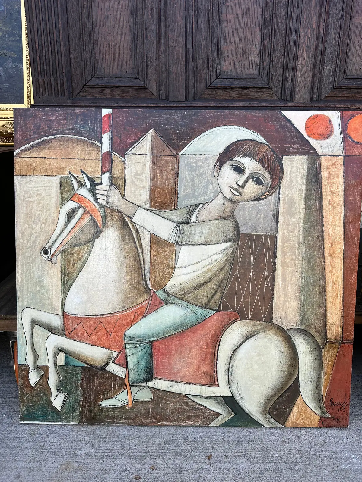 Cubism  Boy On A Carousel By Lucio Ranucci 1972 1