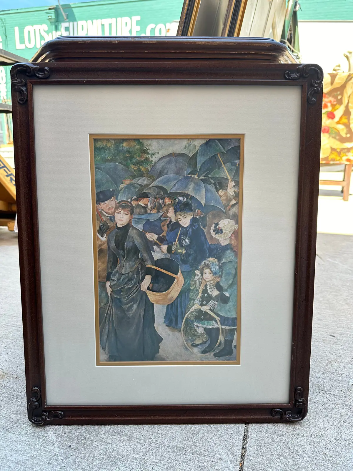 Print Of Renoir Les Paraluies Women In Rain 1