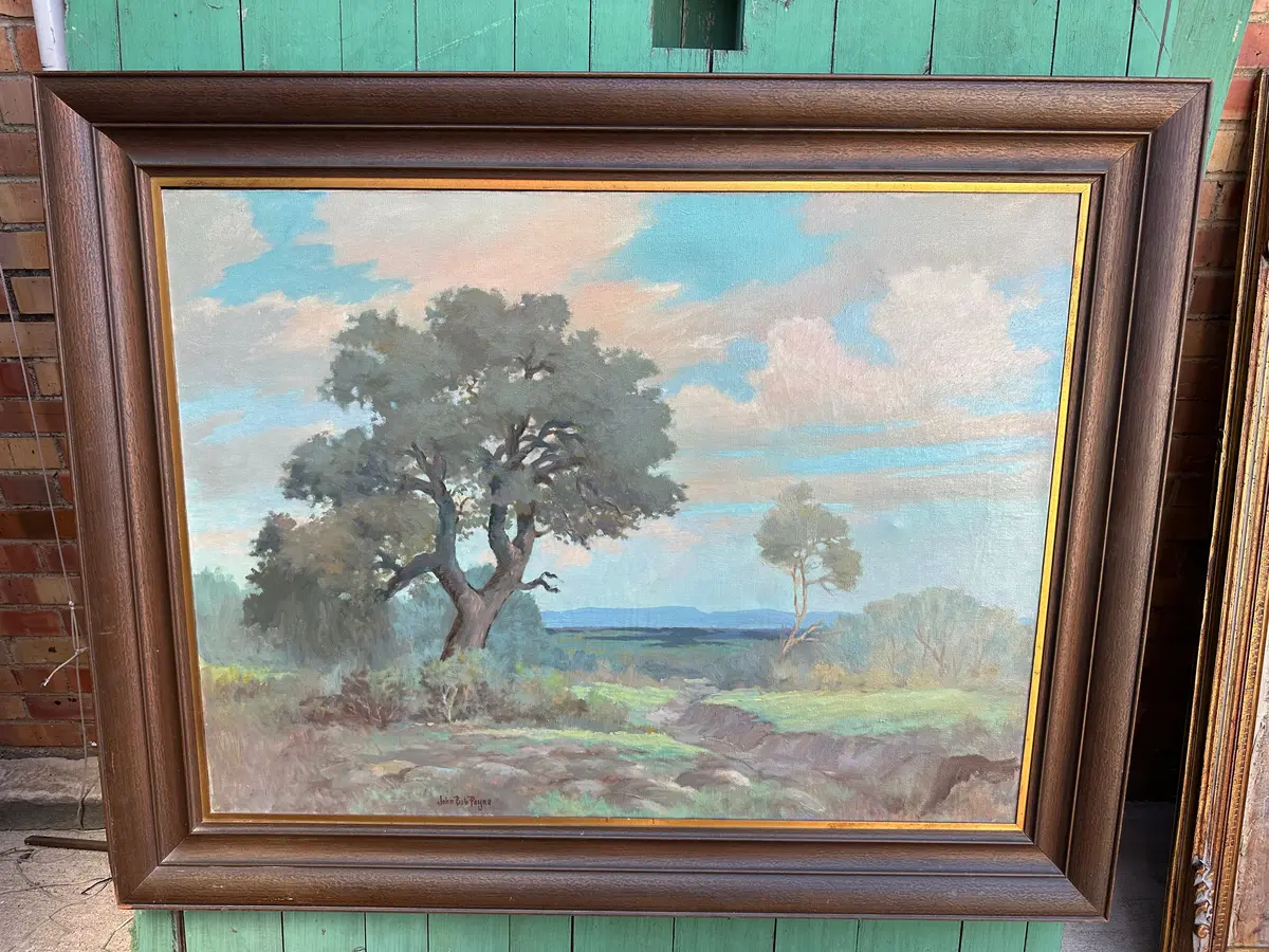 Large Tree Texas Landscape Oil Painting By John Bob Payne 1