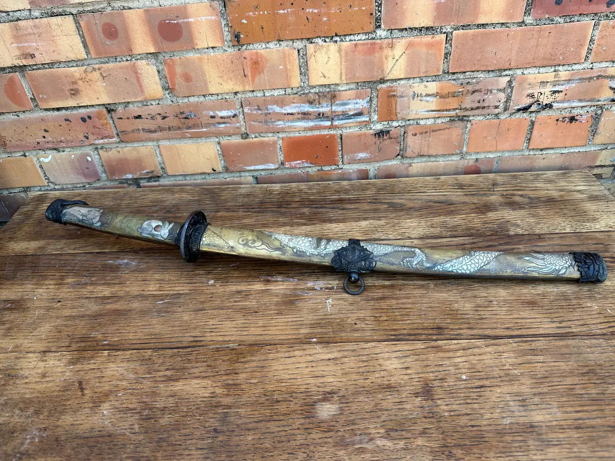 Japanese Carved Tanto Sword 1