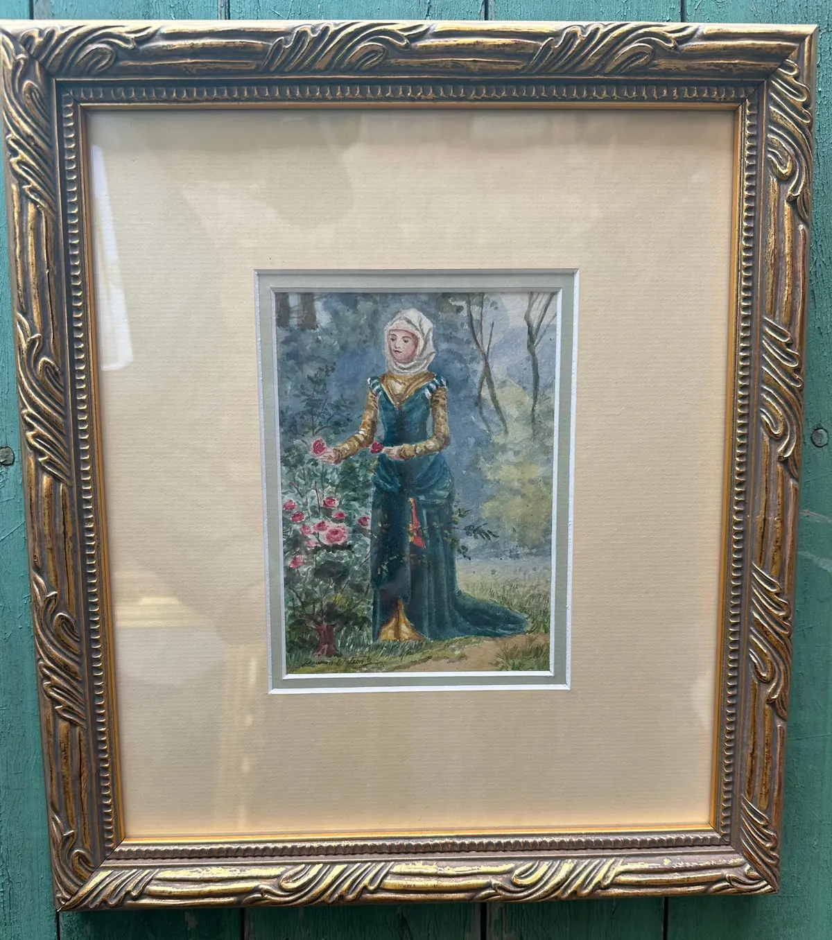 Watercolor Of A Maiden By Dawson Dawson Watson 1