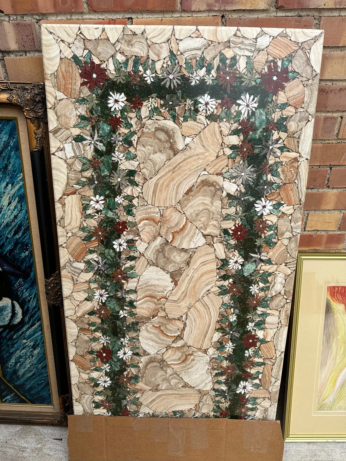 Stone Floral Mosaic From Brazil 1