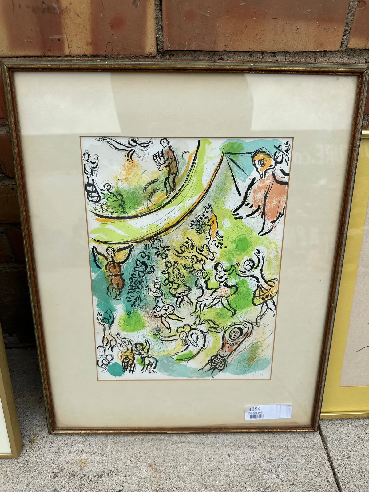 Children Playing Print- Style Of  Marc Chagall 1