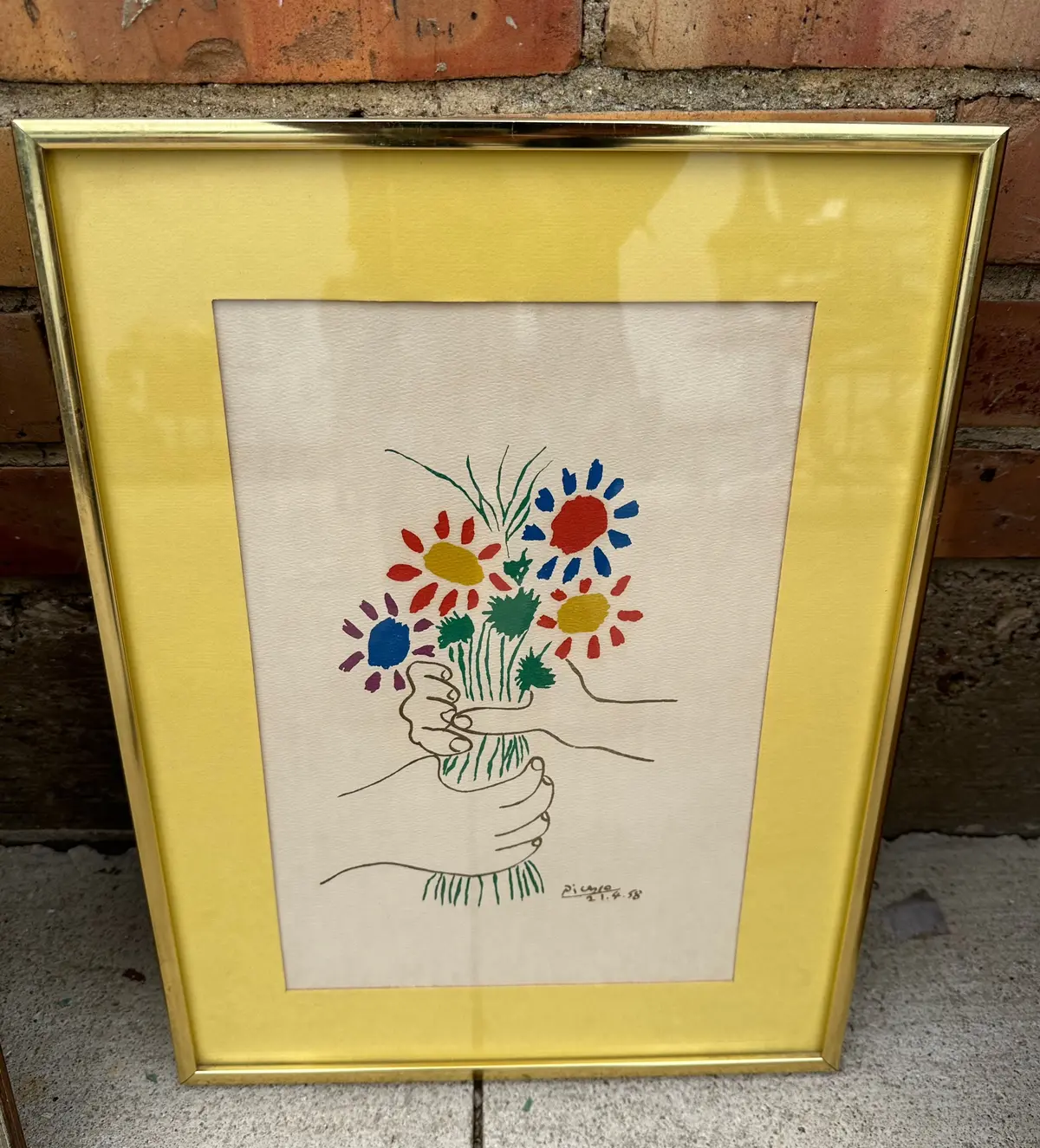 Print Of Signed Picasso Flowers 1