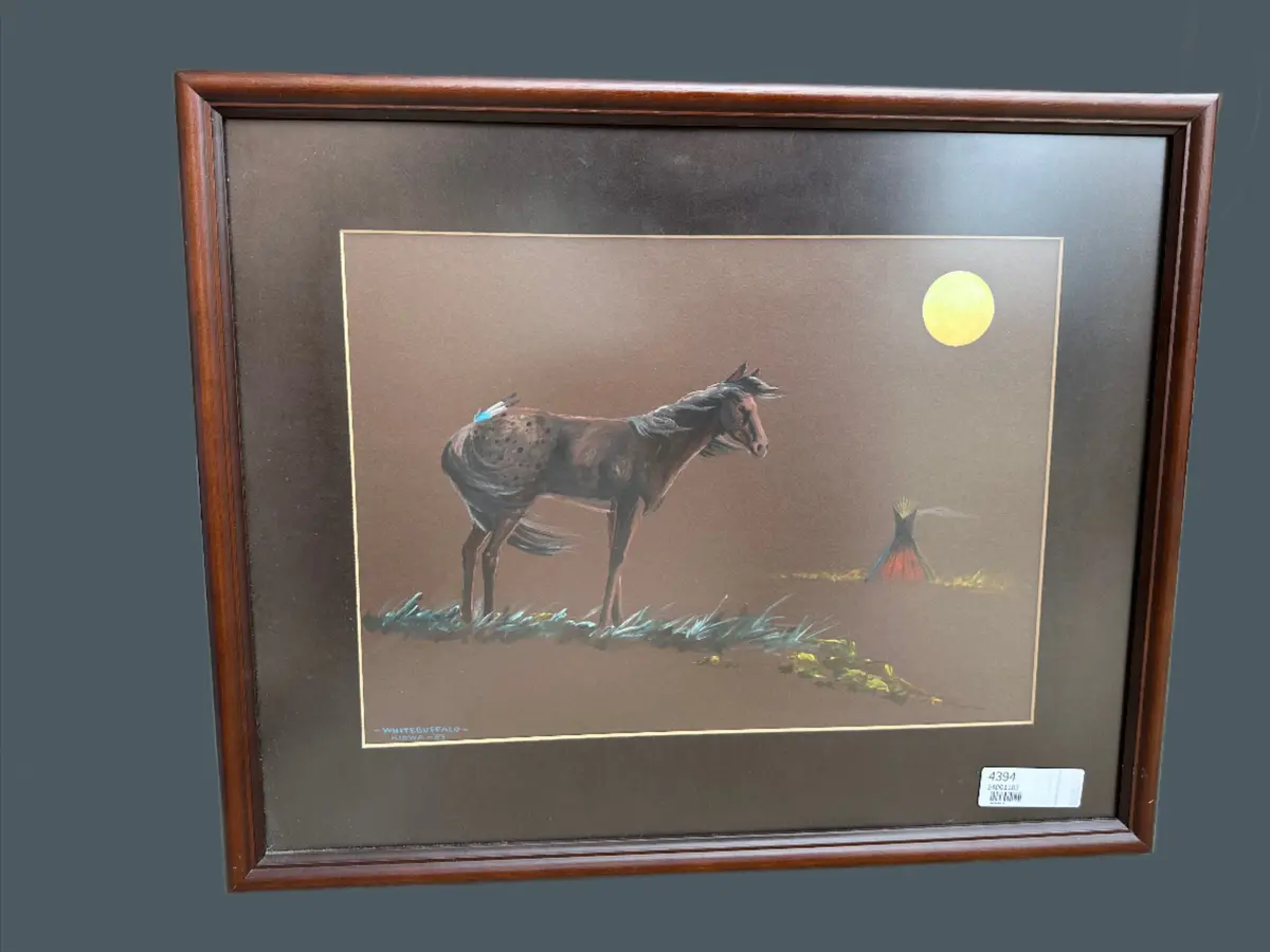 Water Color Of Tipi By White Buffalo - Kiowa Tribe 1