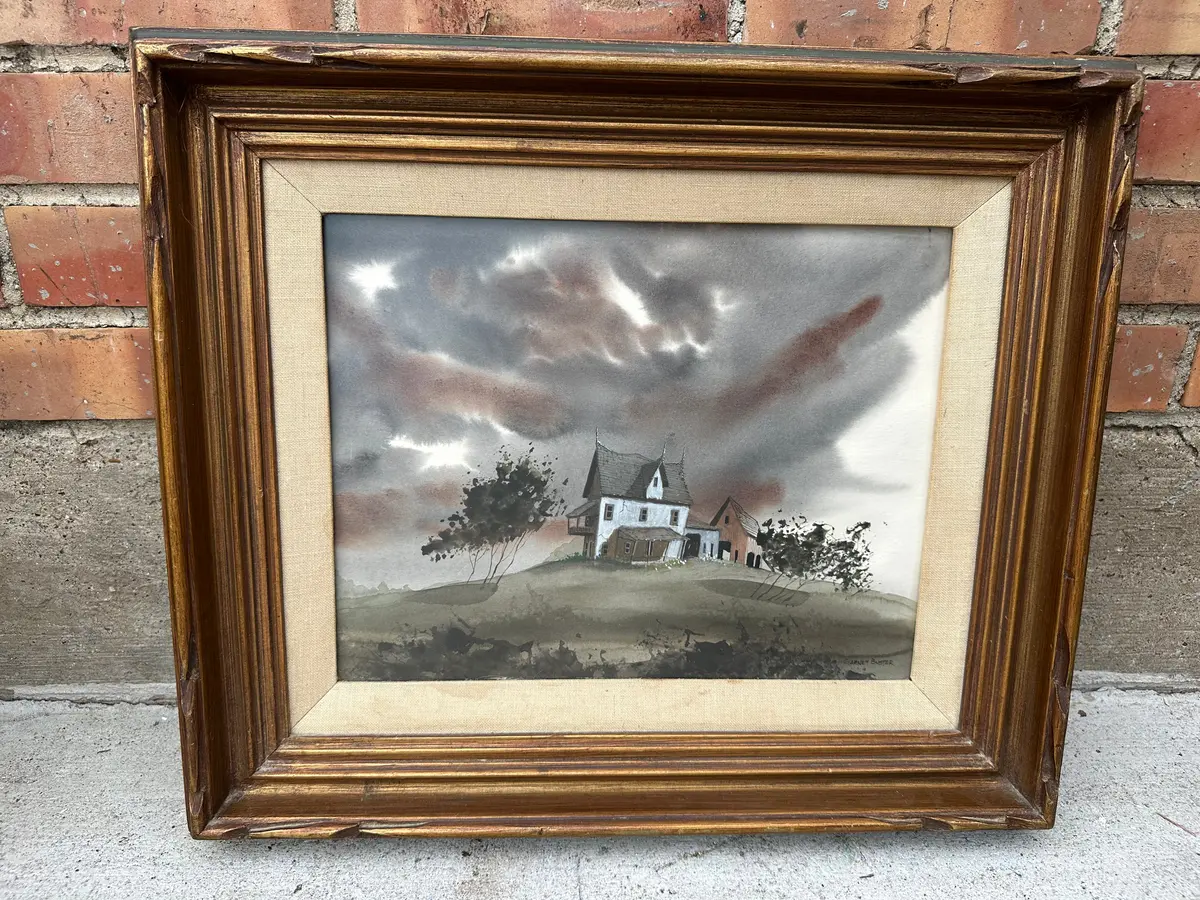Water Color Of Haunted House By Garnet Buster 1