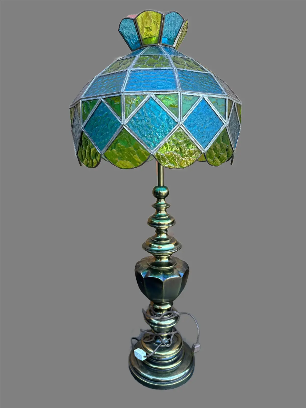 Stiffel Lamp With Green Shade 1