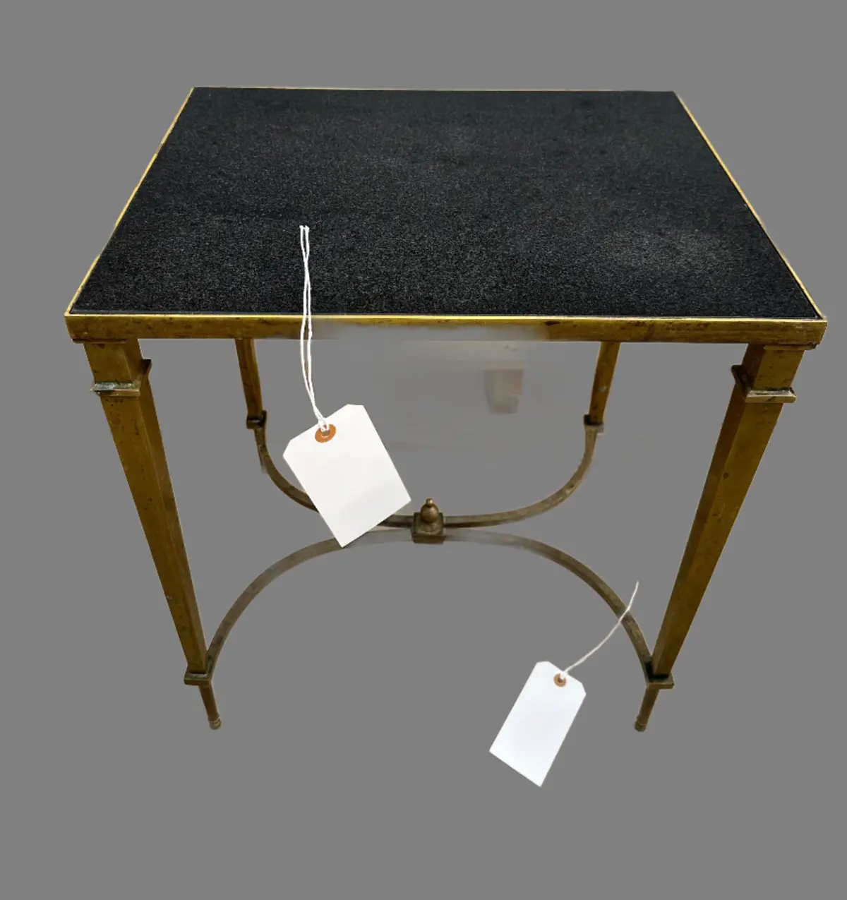 Small Bronze With Granite Top Side Table 1