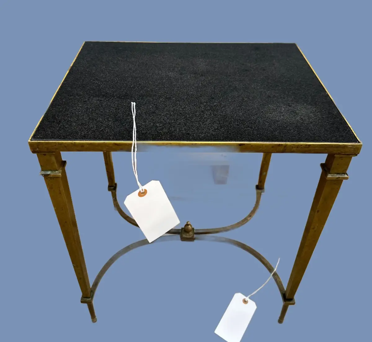 Small Bronze With Granite Top Side Table 1