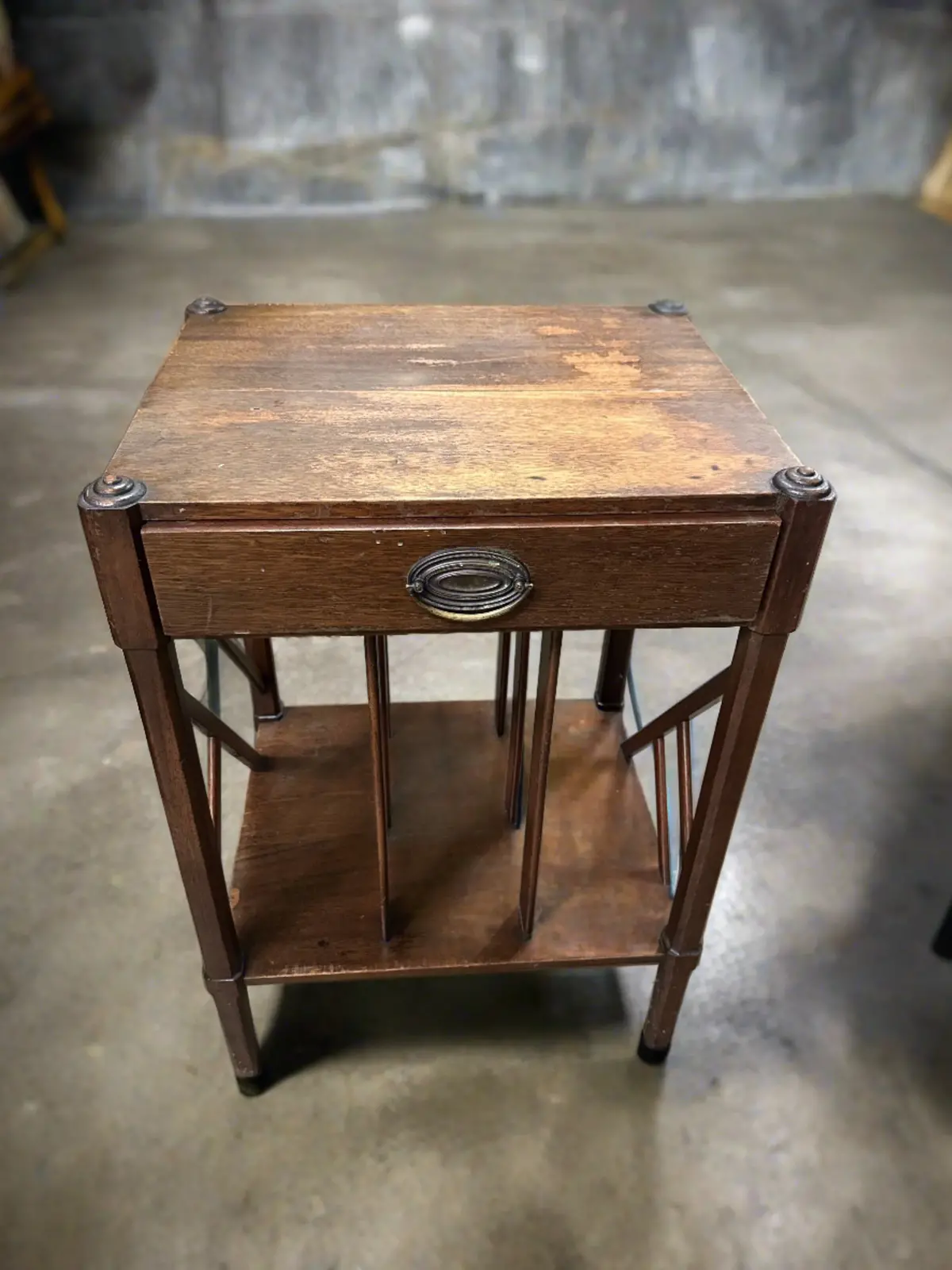 American  Mahogany Side Table As Found 1
