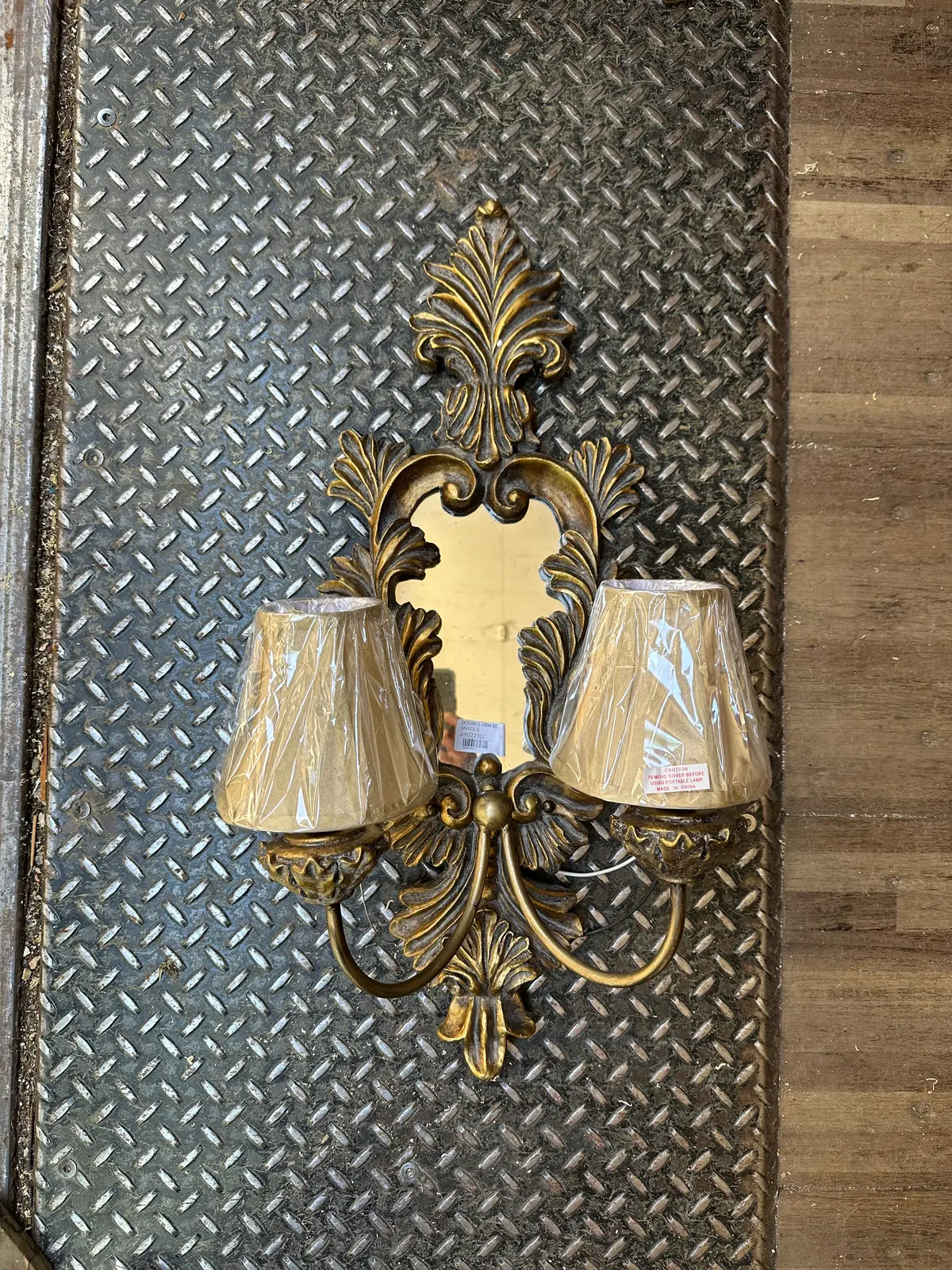 Double Arm Sconce With Shades 1