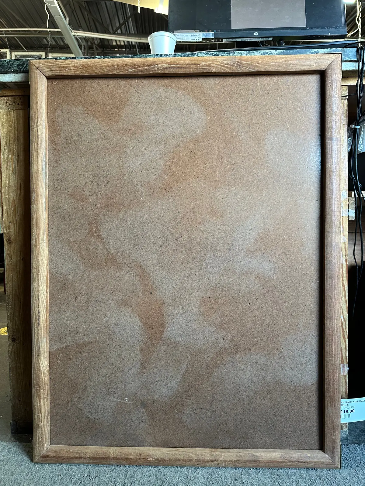 Teak Frame With Brass Corners 1