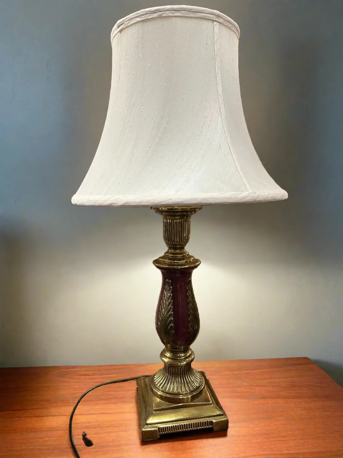 Brass With Purple Center Lamp 1