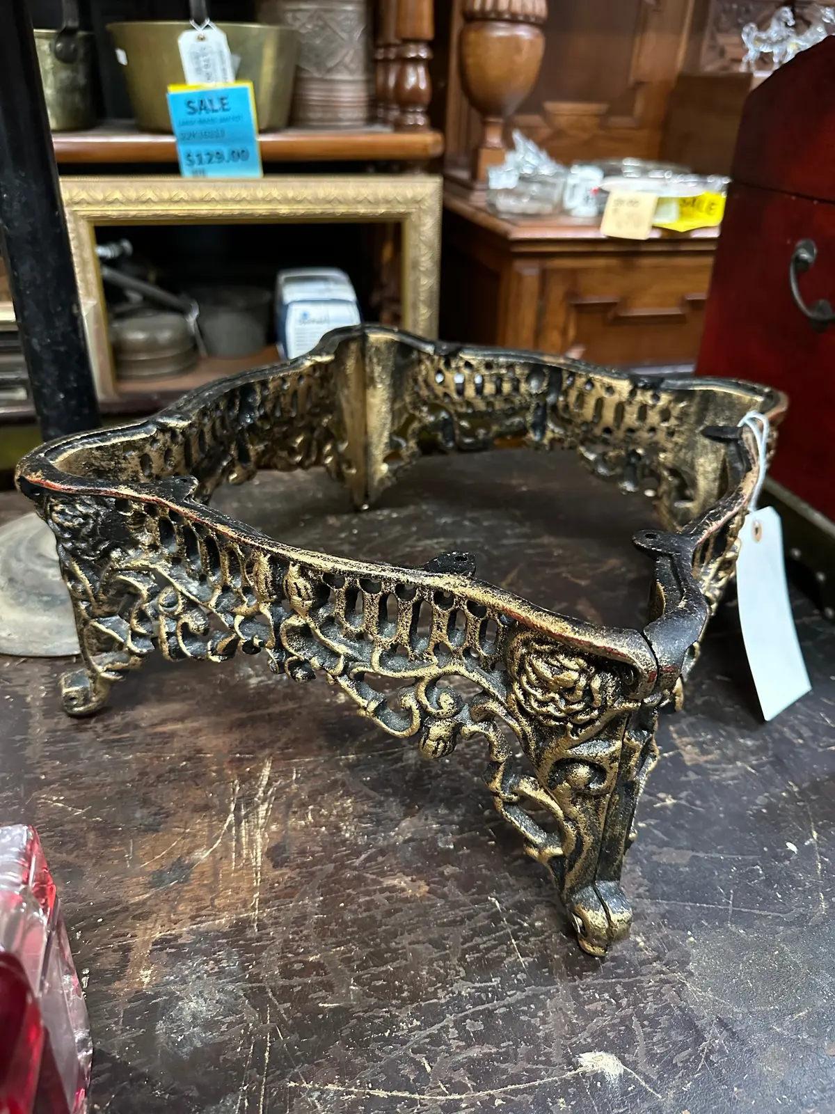 Small Cast Iron Stool No Top 1