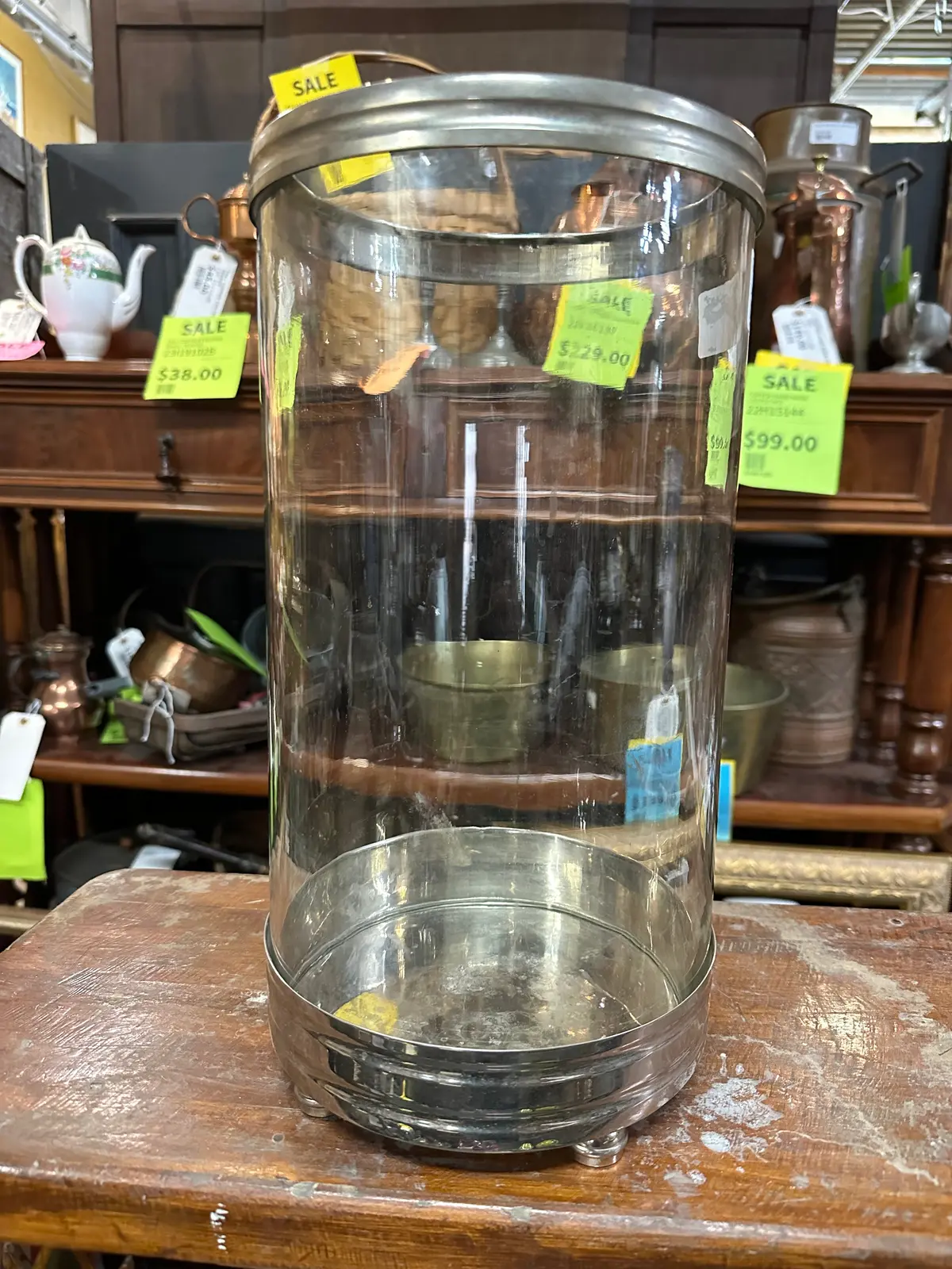 Cylindrical Glass Candle Lantern 1