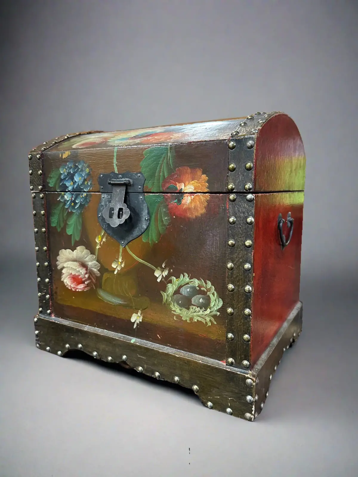Wood Floral Box With Lid 1