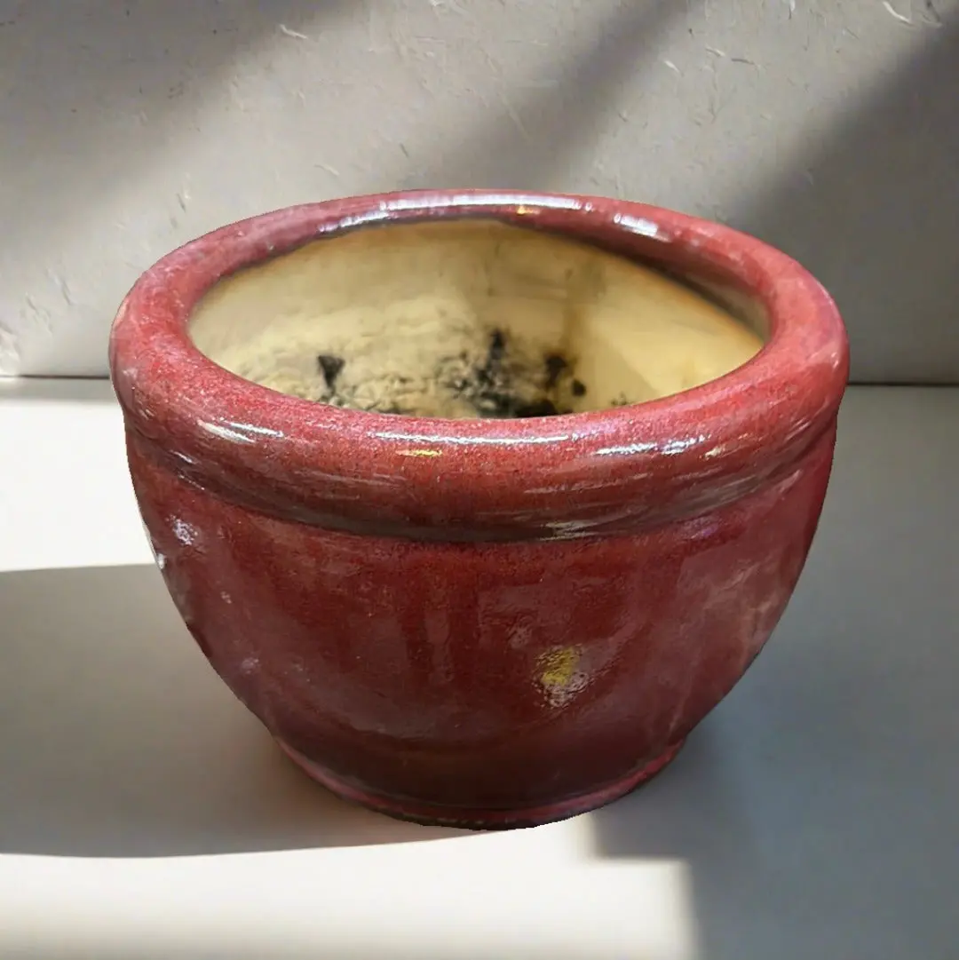 Small Red Glazed Planter 1