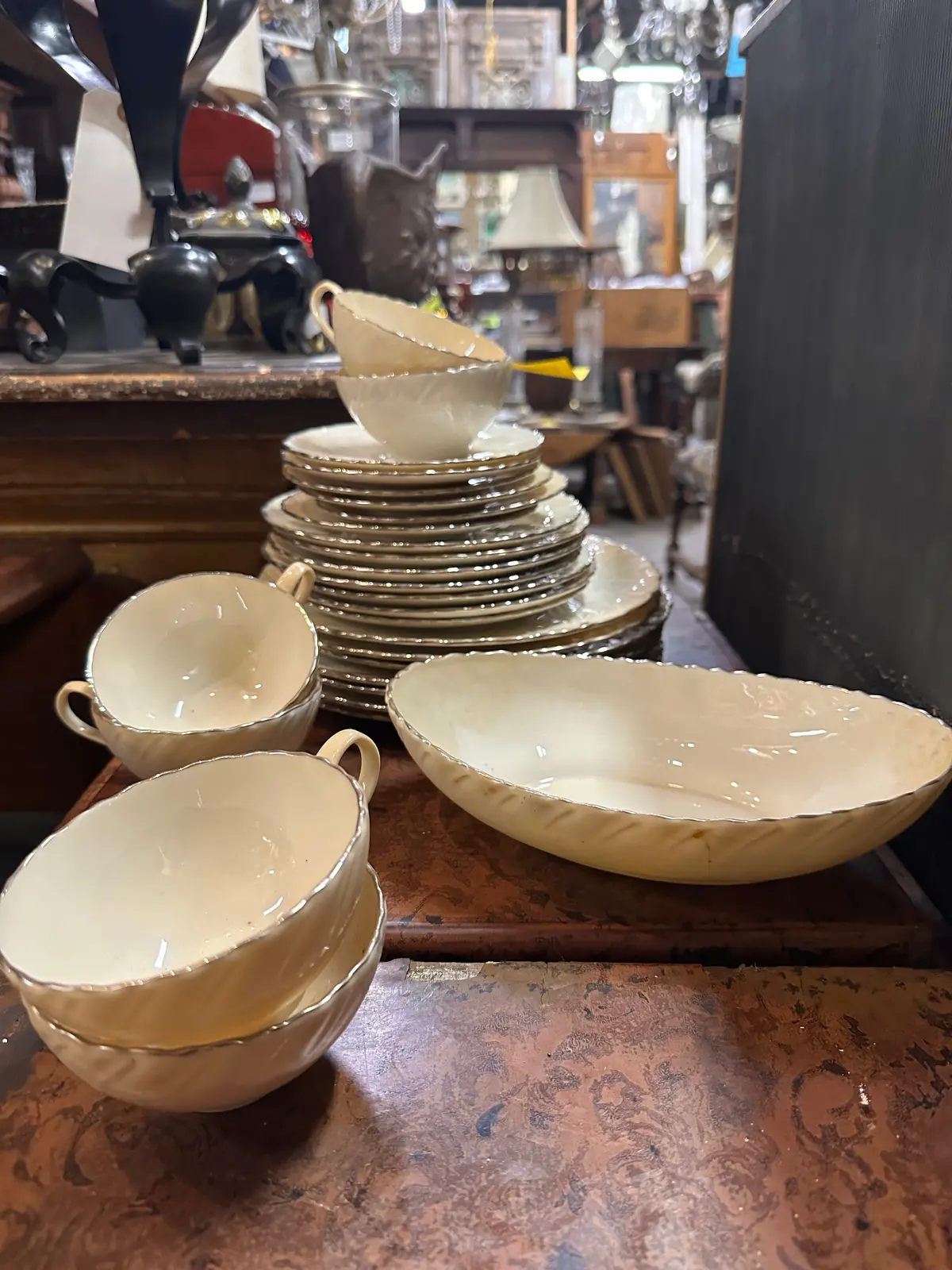 Set Of Lennox China With Silver Trim 1